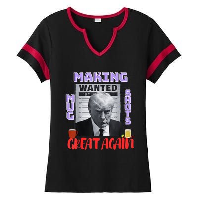 Making Mugshots Great Again Trump 2024 Mugshot President Ladies Halftime Notch Neck Tee