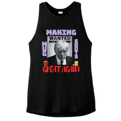 Making Mugshots Great Again Trump 2024 Mugshot President Ladies PosiCharge Tri-Blend Wicking Tank