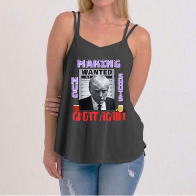 Making Mugshots Great Again Trump 2024 Mugshot President Women's Strappy Tank