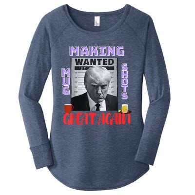 Making Mugshots Great Again Trump 2024 Mugshot President Women's Perfect Tri Tunic Long Sleeve Shirt