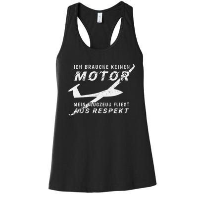 Model making glider funny model aeroplane pilot Women's Racerback Tank