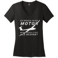 Model making glider funny model aeroplane pilot Women's V-Neck T-Shirt