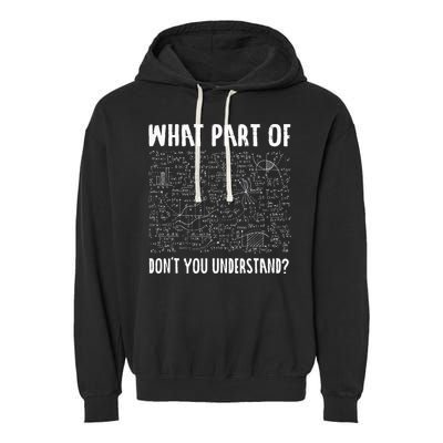 Mathematics Math Geek University Teacher Ironic Joke Garment-Dyed Fleece Hoodie