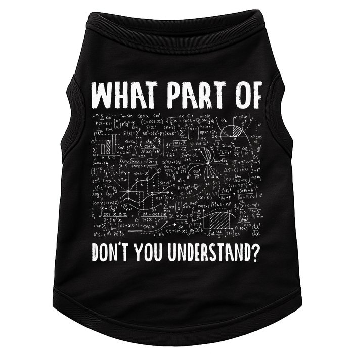 Mathematics Math Geek University Teacher Ironic Joke Doggie Tank