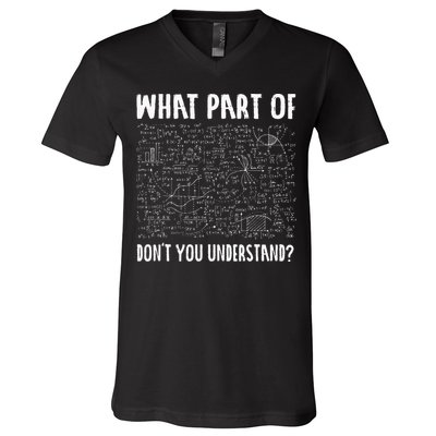 Mathematics Math Geek University Teacher Ironic Joke V-Neck T-Shirt
