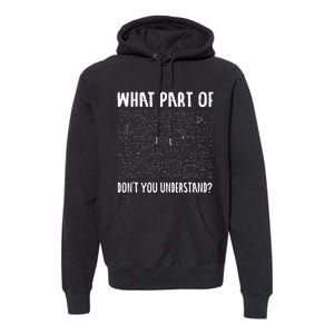 Mathematics Math Geek University Teacher Ironic Joke Premium Hoodie