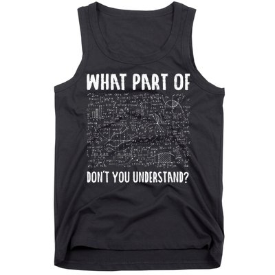 Mathematics Math Geek University Teacher Ironic Joke Tank Top