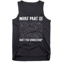 Mathematics Math Geek University Teacher Ironic Joke Tank Top