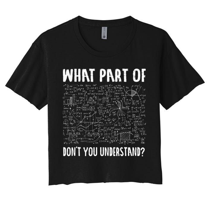 Mathematics Math Geek University Teacher Ironic Joke Crop Top