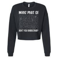 Mathematics Math Geek University Teacher Ironic Joke Cropped Pullover Crew