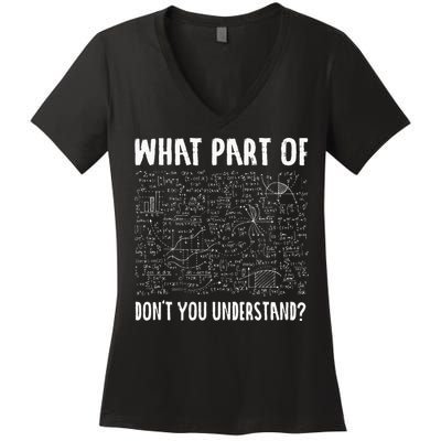 Mathematics Math Geek University Teacher Ironic Joke Women's V-Neck T-Shirt