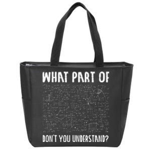 Mathematics Math Geek University Teacher Ironic Joke Zip Tote Bag