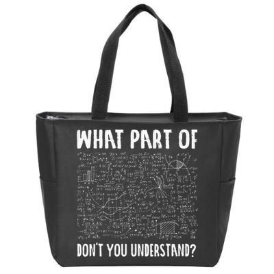 Mathematics Math Geek University Teacher Ironic Joke Zip Tote Bag