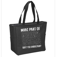 Mathematics Math Geek University Teacher Ironic Joke Zip Tote Bag