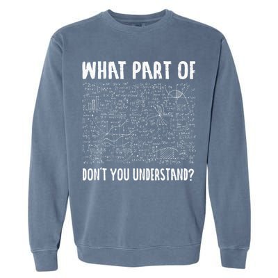 Mathematics Math Geek University Teacher Ironic Joke Garment-Dyed Sweatshirt