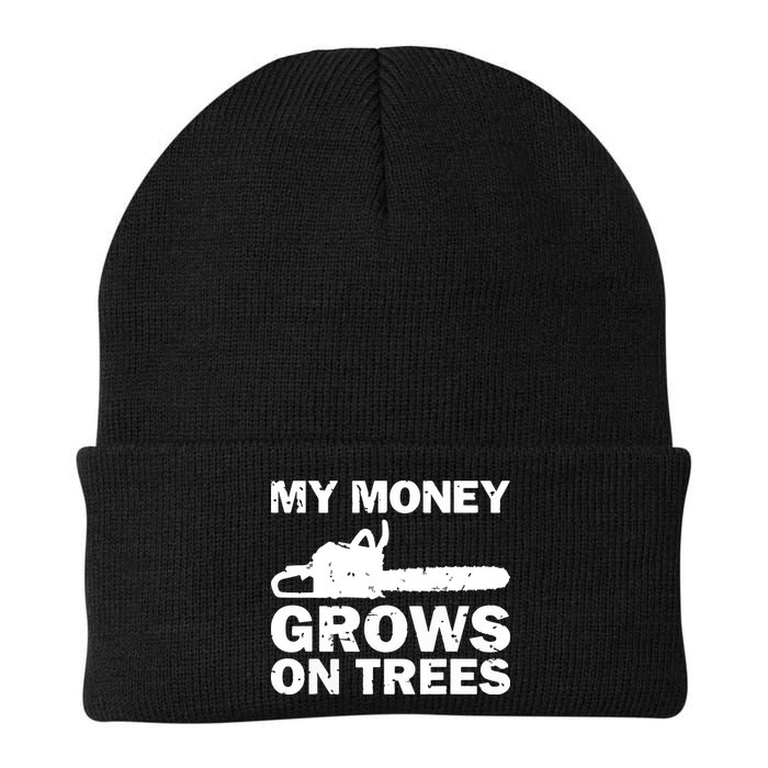 My Money Grows On Trees Funny Logger Arborist Logging Beanie