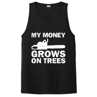 My Money Grows On Trees Funny Logger Arborist Logging PosiCharge Competitor Tank