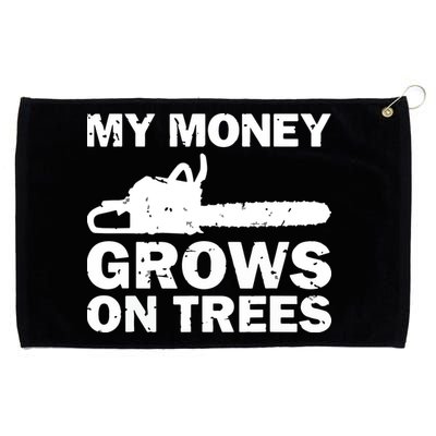 My Money Grows On Trees Funny Logger Arborist Logging Grommeted Golf Towel