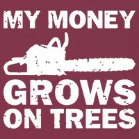 My Money Grows On Trees Funny Logger Arborist Logging 16oz Travel Tumbler