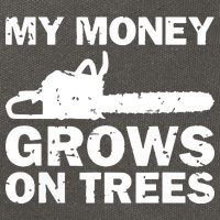 My Money Grows On Trees Funny Logger Arborist Logging Cotton Canvas Backpack