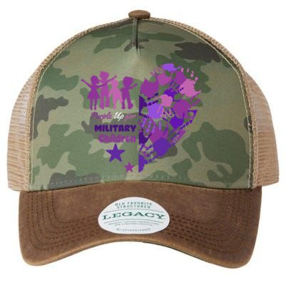 Military Month Great Gift Purple Up Gift Legacy Tie Dye Trucker Hat