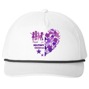 Military Month Great Gift Purple Up Gift Snapback Five-Panel Rope Hat