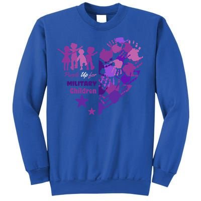 Military Month Great Gift Purple Up Gift Sweatshirt