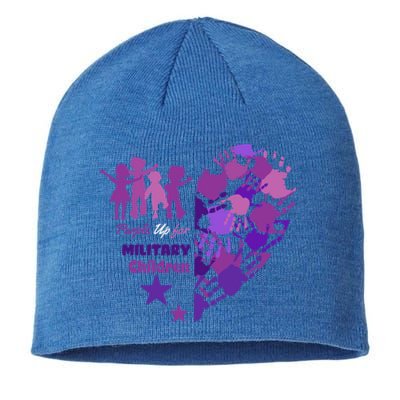 Military Month Great Gift Purple Up Gift Sustainable Beanie