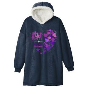 Military Month Great Gift Purple Up Gift Hooded Wearable Blanket