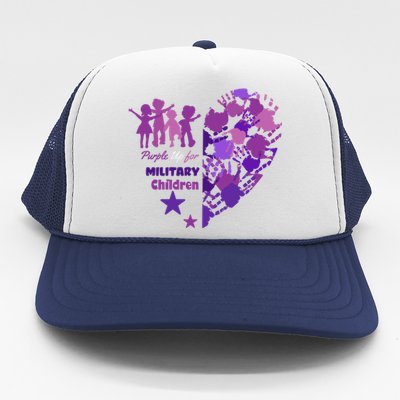 Military Month Great Gift Purple Up Gift Trucker Hat