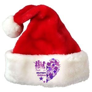 Military Month Great Gift Purple Up Gift Premium Christmas Santa Hat