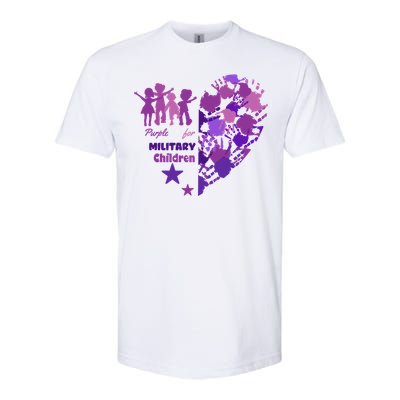 Military Month Great Gift Purple Up Gift Softstyle CVC T-Shirt