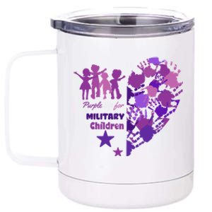 Military Month Great Gift Purple Up Gift 12 oz Stainless Steel Tumbler Cup