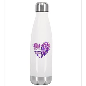 Military Month Great Gift Purple Up Gift Stainless Steel Insulated Water Bottle