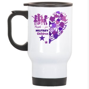 Military Month Great Gift Purple Up Gift Stainless Steel Travel Mug