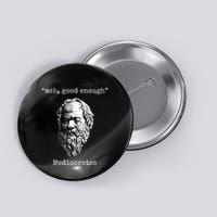 Mediocrates Meh Good Enough Lazy Logic Sloth Wisdom Meme Button