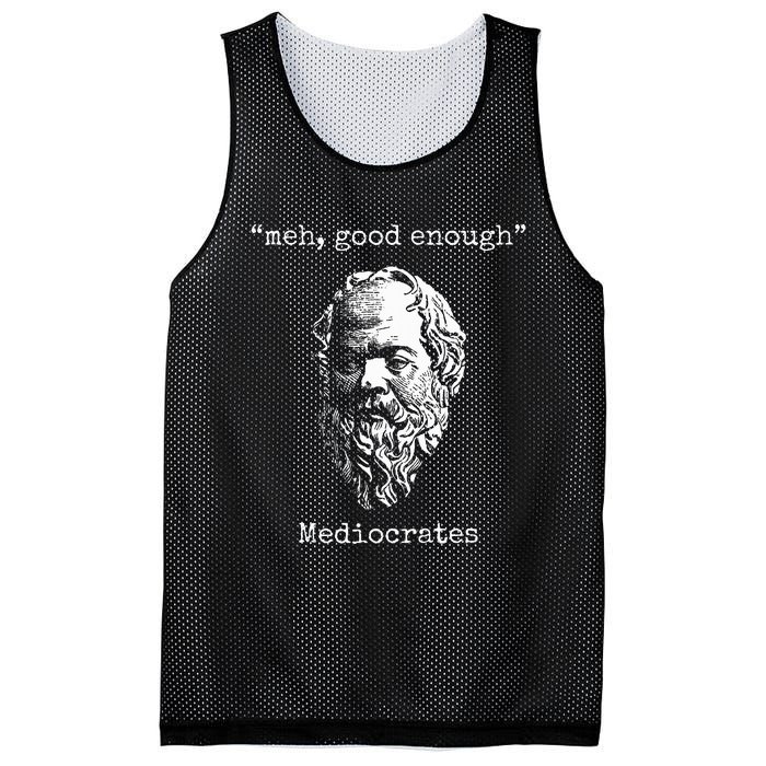 Mediocrates Meh Good Enough Lazy Logic Sloth Wisdom Meme Mesh Reversible Basketball Jersey Tank