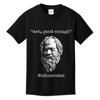 Mediocrates Meh Good Enough Lazy Logic Sloth Wisdom Meme Kids T-Shirt