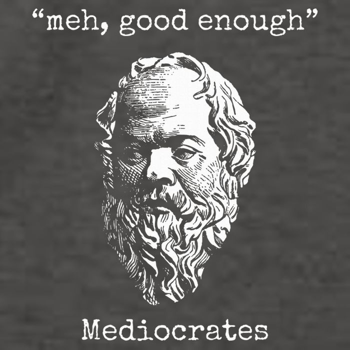 Mediocrates Meh Good Enough Lazy Logic Sloth Wisdom Meme Vector Backpack