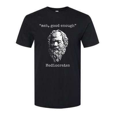 Mediocrates Meh Good Enough Lazy Logic Sloth Wisdom Meme Softstyle CVC T-Shirt