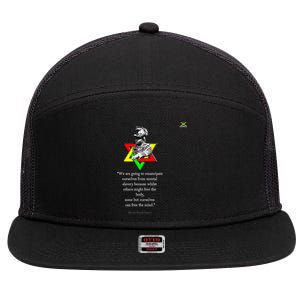 Marcus Mosiah Garvey Quote Jamaican National Hero 7 Panel Mesh Trucker Snapback Hat