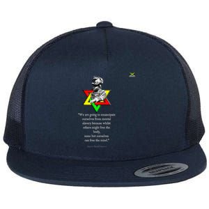 Marcus Mosiah Garvey Quote Jamaican National Hero Flat Bill Trucker Hat