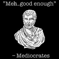 Mediocrates Meh Good Enough Greek Mediocrates Sustainable Bucket Hat