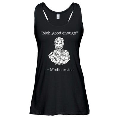 Mediocrates Meh Good Enough Greek Mediocrates Ladies Essential Flowy Tank