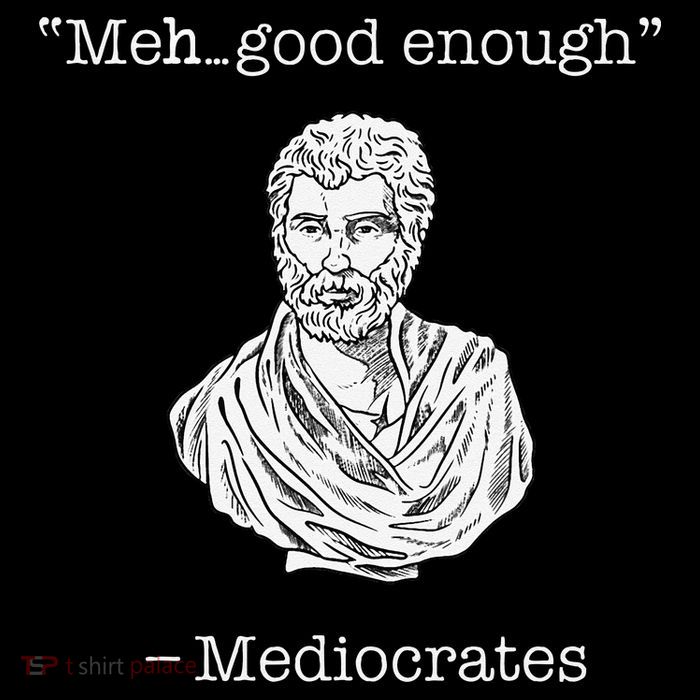 Mediocrates Meh Good Enough Greek Mediocrates 16 in Basic Backpack
