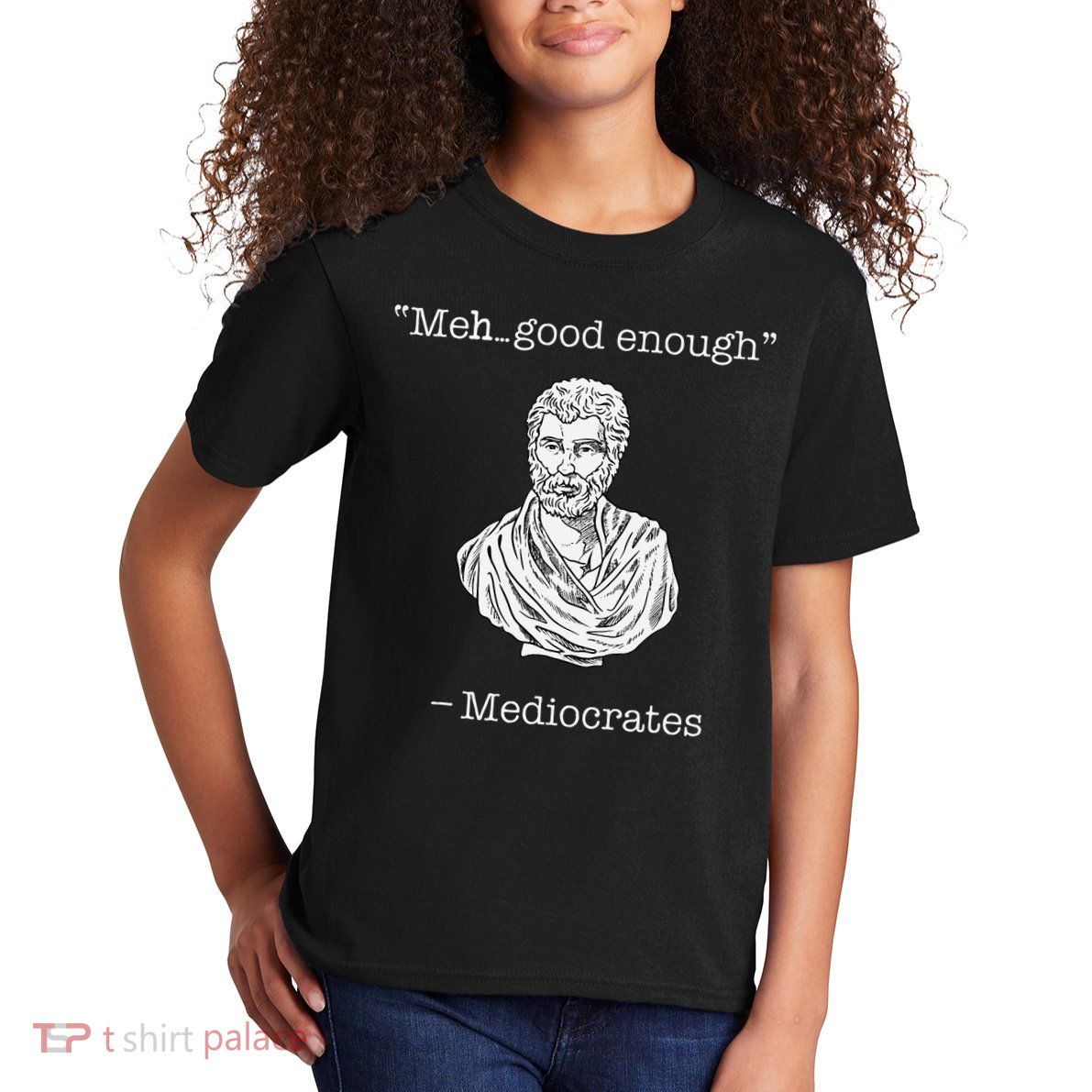 Mediocrates Meh Good Enough Greek Mediocrates Kids T-Shirt