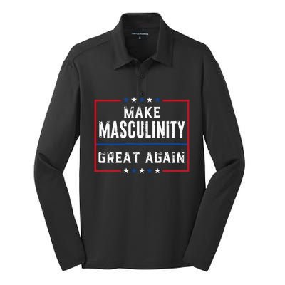 Make Masculinity Great Again Silk Touch Performance Long Sleeve Polo