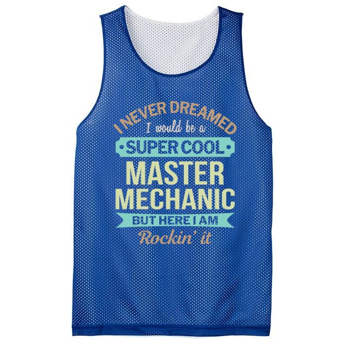 Master Mechanic Gift Funny Gift Mesh Reversible Basketball Jersey Tank