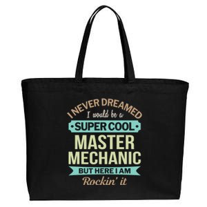 Master Mechanic Gift Funny Gift Cotton Canvas Jumbo Tote