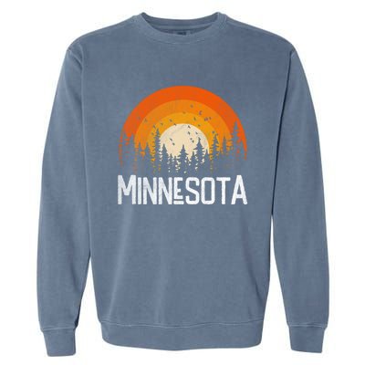 Minnesota Meaningful Gift Retro Style Vintage 70s 80s Gift Garment-Dyed Sweatshirt